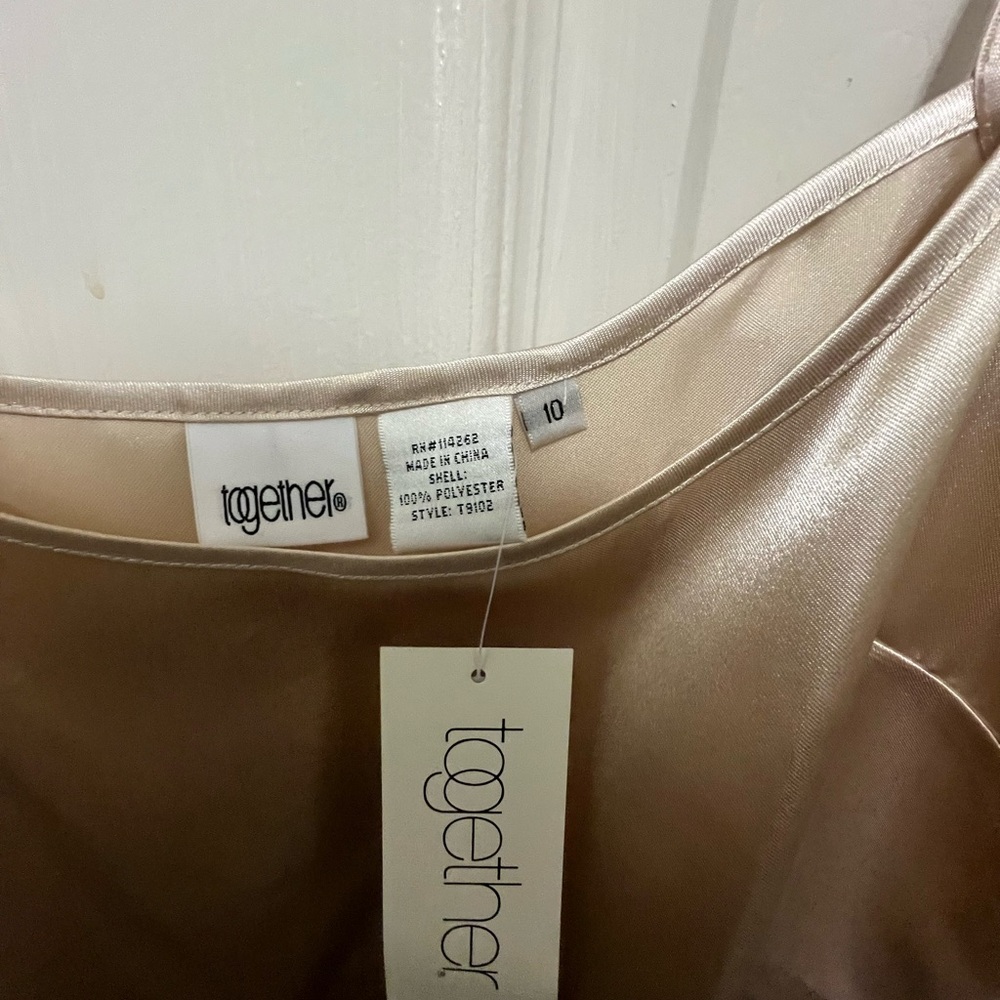 Together Satin Blouse in Champagne